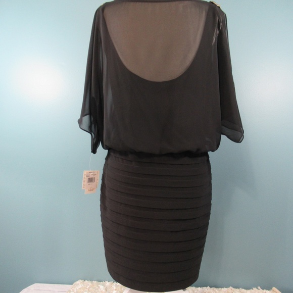 Xscape Sequined Black Dress - Picture 2 of 7